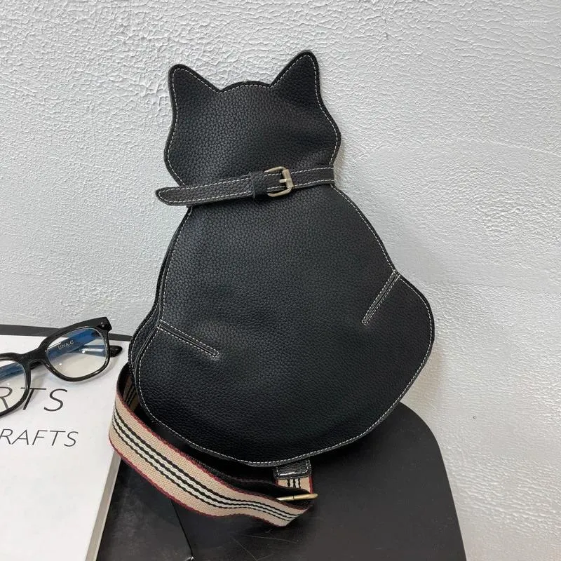 Waist Bags Cute Kitten Purse: Upcycled Leather Shoulder Bag Unique 2024 Style