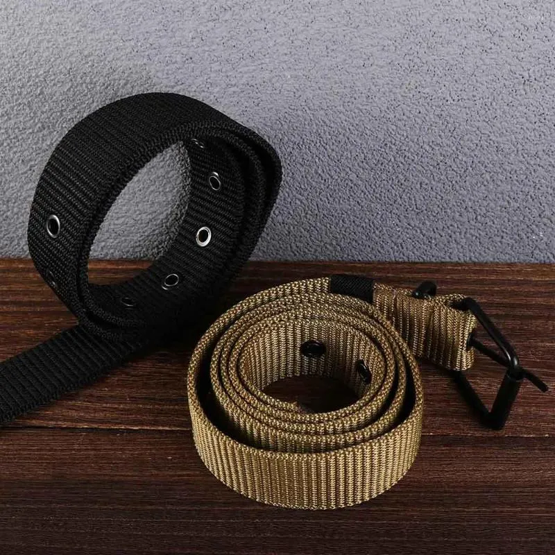 Belts Dresses Retro Student Belt Accessories Youth Hollow Canvas Waist Korean Strap Nylon Man Waistbands