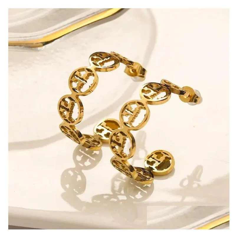 Hoop huggie karışık 18k altın kaplama lüks tasarımcılar mektuplar saplama küpeler klasik stil geometrik kadın kristal rhinestone inci earrin dhl98