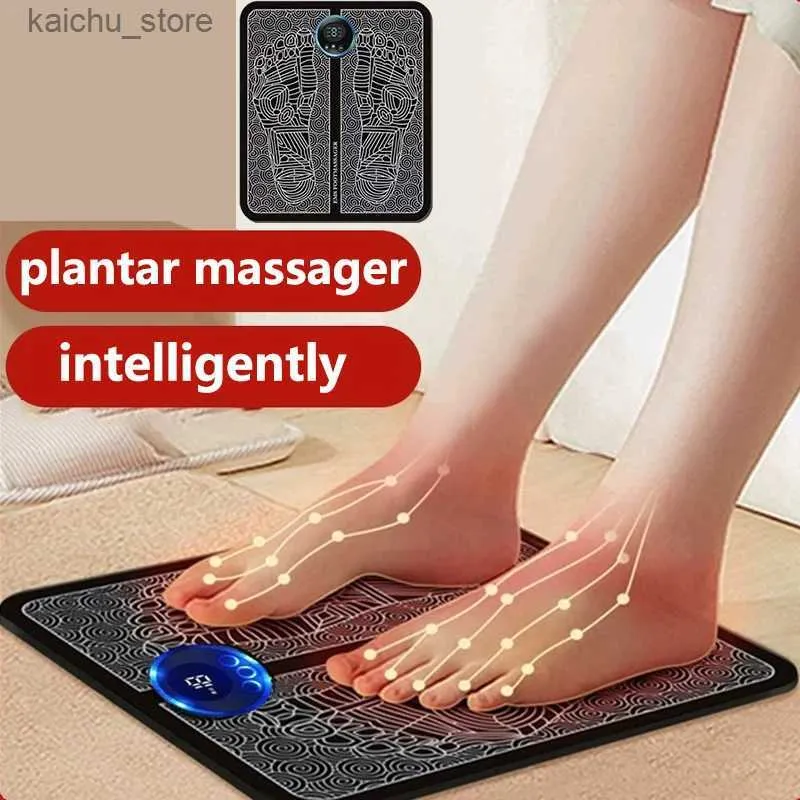 Electric massagers Electric Foot Massage Pad EMS Neck Massager Rechargeable Foot Massage Pad Household Massage Tools Relieve Foot and Neck Pain Y240425