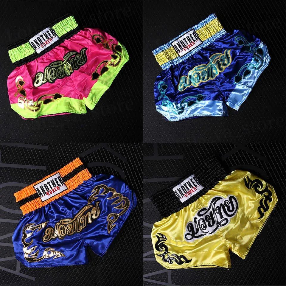 Мужские шорты Muay Thai Boxing Shorts для мужчин женские дети Tnager Custom Kickboxing Fighting MMA Sundks Sanda Grappling BJJ Sports Short Bants T240419