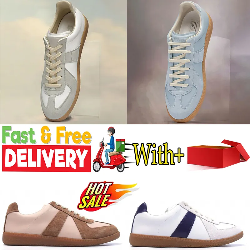 2024 tênis de tênis de couro de couro para homens de designer vintage Moda Margielas White Casual Shoes Casual Tennis Casual Outdoor Masions Sapatos Gai