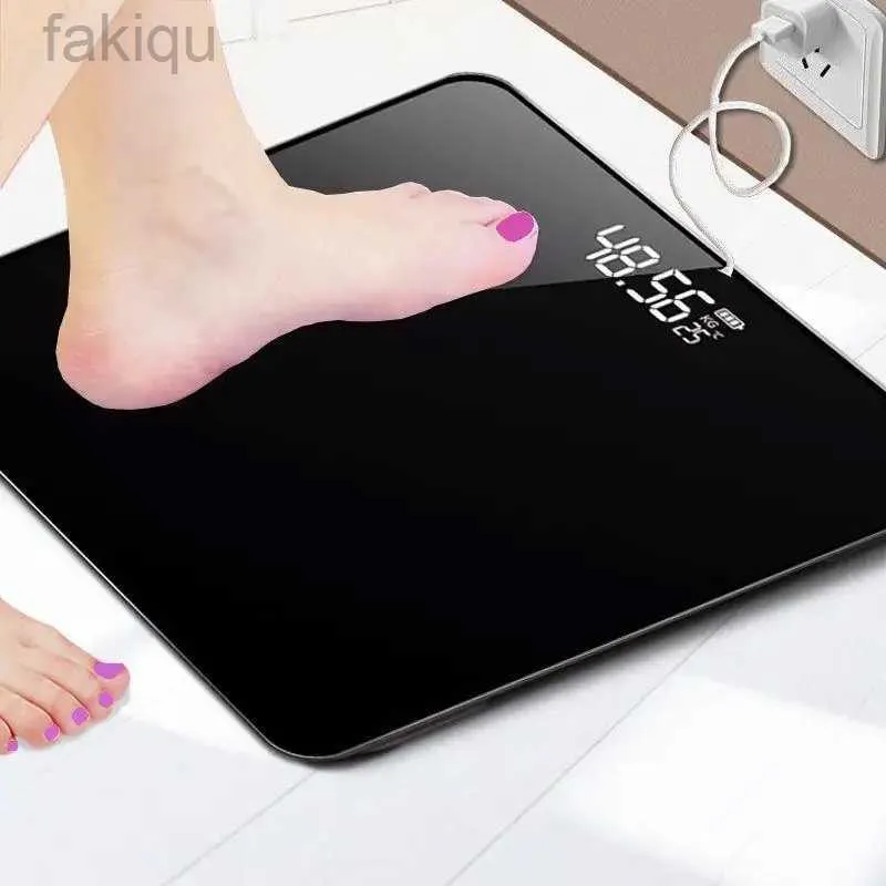 Body Weight Scales Household Floor Body Scales Black Battery Powered Tempered Glass LCD Display Digital Weighing Bathroom Gym Scale 180kg 26cm 240419