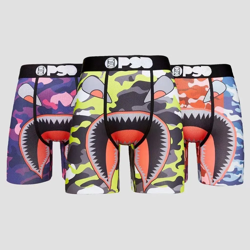 Designer fashion underwear men and long -corner trousers speed dry and breathable sporty swimming trunks Personal printed flat -angle shorts