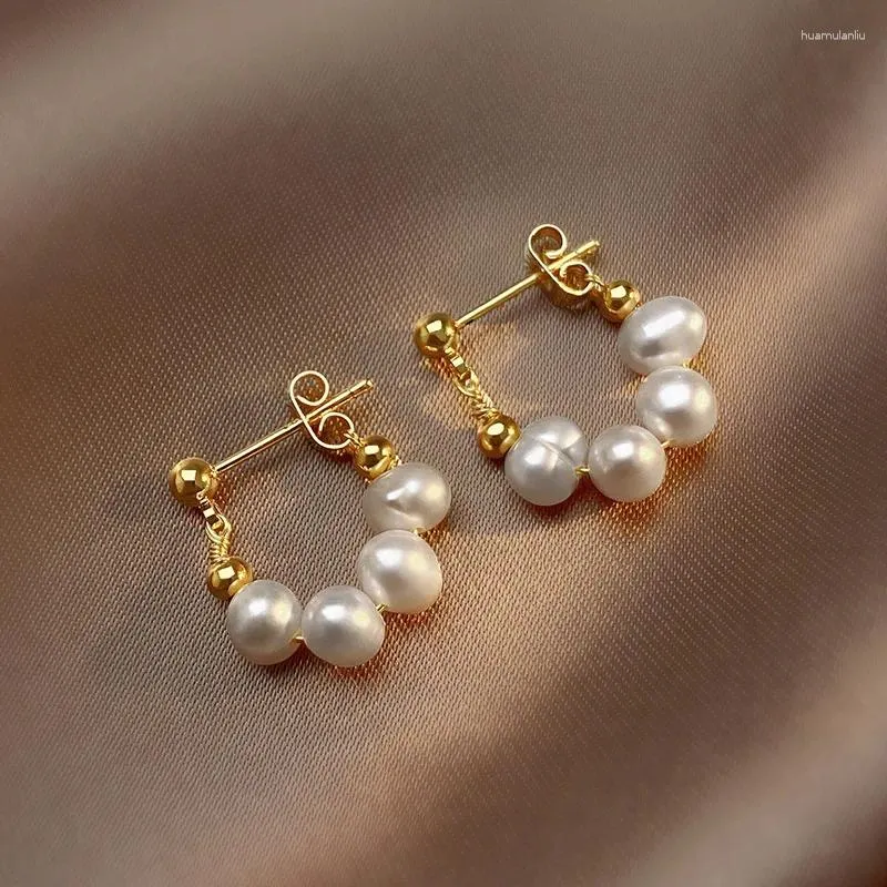 Stud Earrings Sweet Pearl Beads For Women Girls Fashion Vintage Jewelry Dangle Wedding Party Summer Beach Statement Drop Gift
