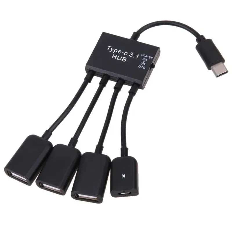 Ny 2024 Type-C 31 4 i 1 Micro USB-nav OTG-kabelförlängningsadapter för Android Samsung Tablet Hub med Power SupplyFor Samsung OTG ExtensionFor Samsung OTG Extension