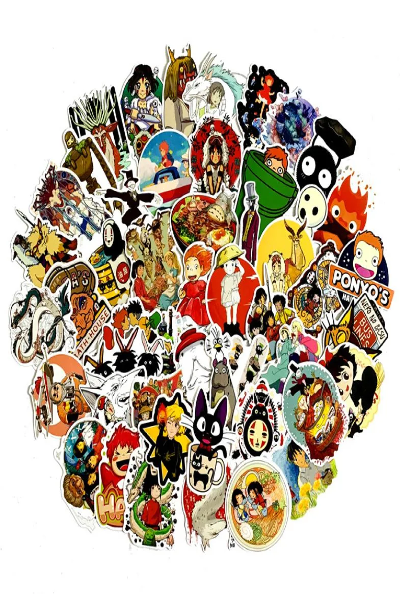 5 SETS250PCS ANIME Japonais Autocollants Case de chariot Computer CORTRICE ARPERSHERPHOP PVC Stickers1783504