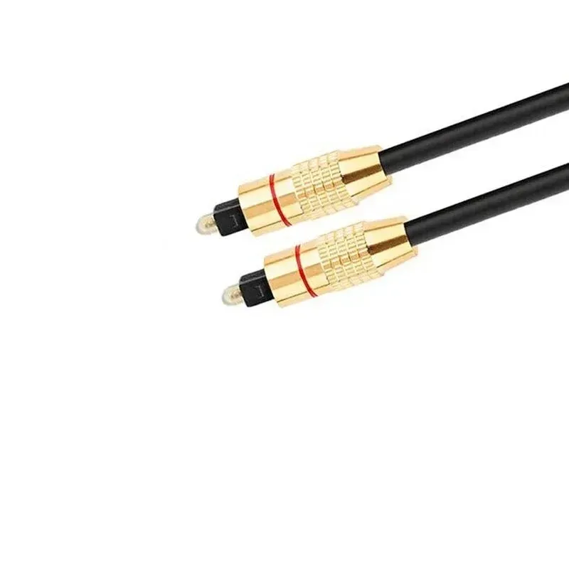 2024 OD6.0mm guldpläterad huvudljudoptisk fiberkabel Toslink Audio Cable Digital Optical Fiber Side Interface Audio TransmissionFor Digital Audio Cable Cable