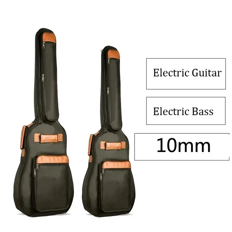 Fall 40/46 tum elektronisk gitarr Bass Protect Dust Cover påse mjuka vattentäta ryggsäckar med 10 mm tjockare vadderat fodral unisex K115