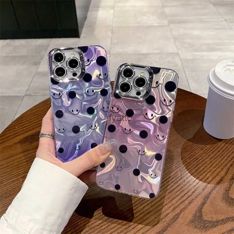 Случая сотовые телефоны Summer Water Ripple Dot 15 Case 14promax Полный пакет подходит для iPhone 13 Women 12 Fashion H240419