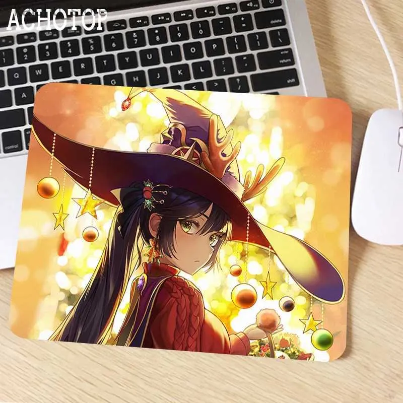 Muisblokken Pols Rests Genshin Impact Mouse Pads Speed Gamer Gaming Pad Accessories PC Anime Muse Mats Complete tapijtcomputer Mousepad Desk Mat Mona Y240419
