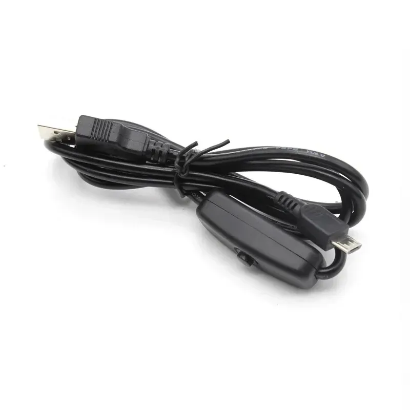 2024 USB -DC Cable 5V 2,5A Micro USB -кабель зарядное устройство переменного тока для Raspberry Pi 4 4B 5V 3A Тип C с переключателем для Raspberry Pi 4B USB