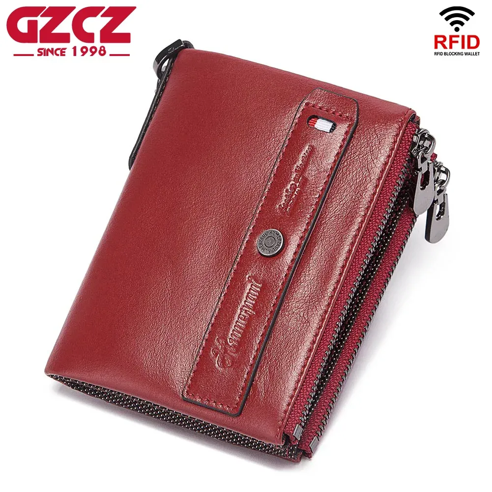 Frizioni GZCZ 2021 Nuove portafogli in pelle genuina di alta qualità Piccola porta corta Pocket Porta del portafoglio Regalo per le ragazze