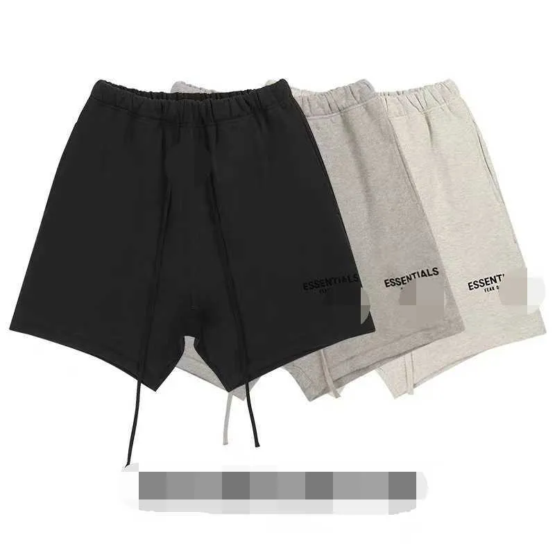 Line Double American Fashion Brand Loose Fitting Sports Non Fog Mens Five Point Short Pants Xia Jia d High Street Small Label Flocking