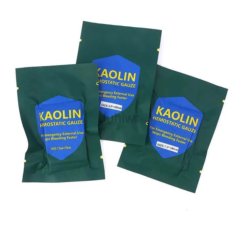 M73L First Aid Supply 1Bag Hemostatic Kaolin Gauze Combat Emergency Trauma Z-Fold Soluble For Ifak Tactical Military First Aid Kit Medical Wound d240419