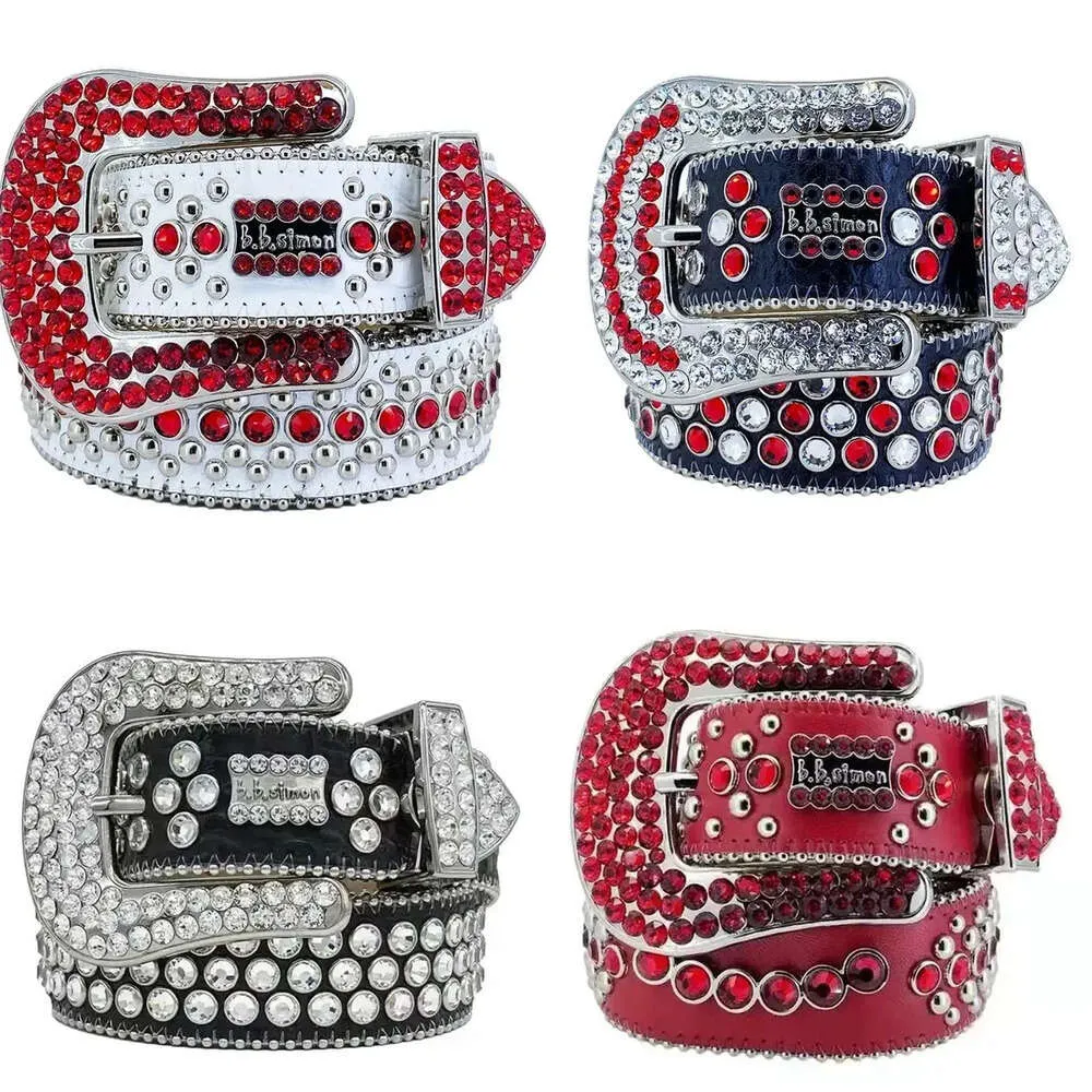 Simon Bb Belts for Women Shiny Diamond Multicolour with Bling Rhinestones as Gift Designer Belt Men