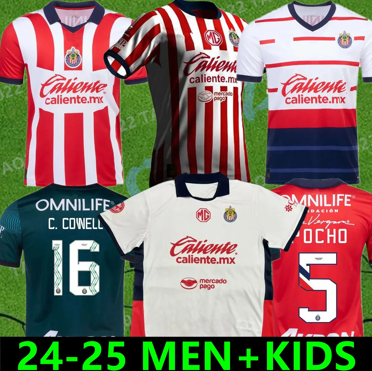 23 24 25 Chivas de Guadalajara Soccer Jerseys 2024 2025 Liga MX C. Cowell