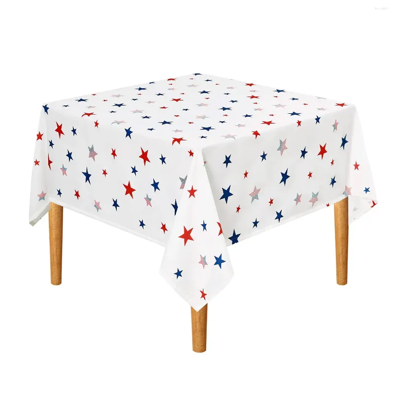 Tkanina stołowa prania kwadratowy obrus wodoodporna plama i splash odporny na wzór gwiazdy patriotyczny