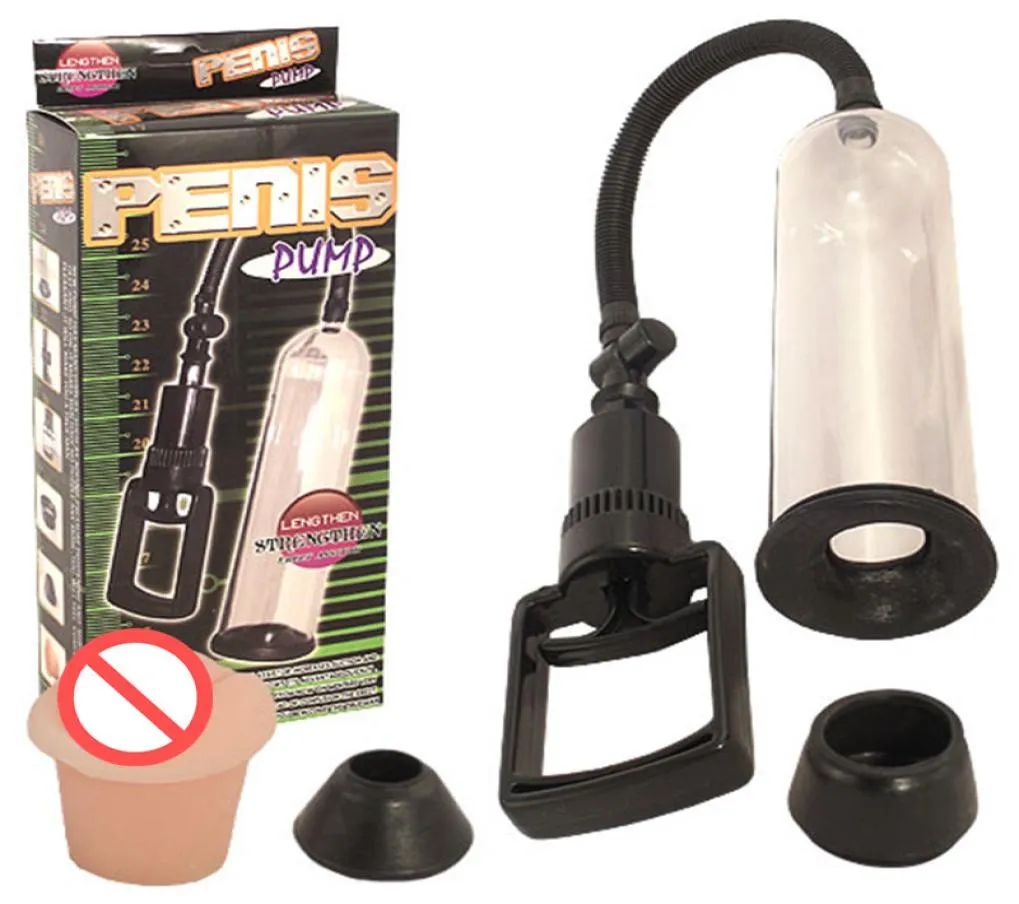 Penis pump Men Penis Enlarger Vacuum Pump Bigger Growth Enlargement Enhancer 3 Sleeves Male Sex Toy For Man1080218