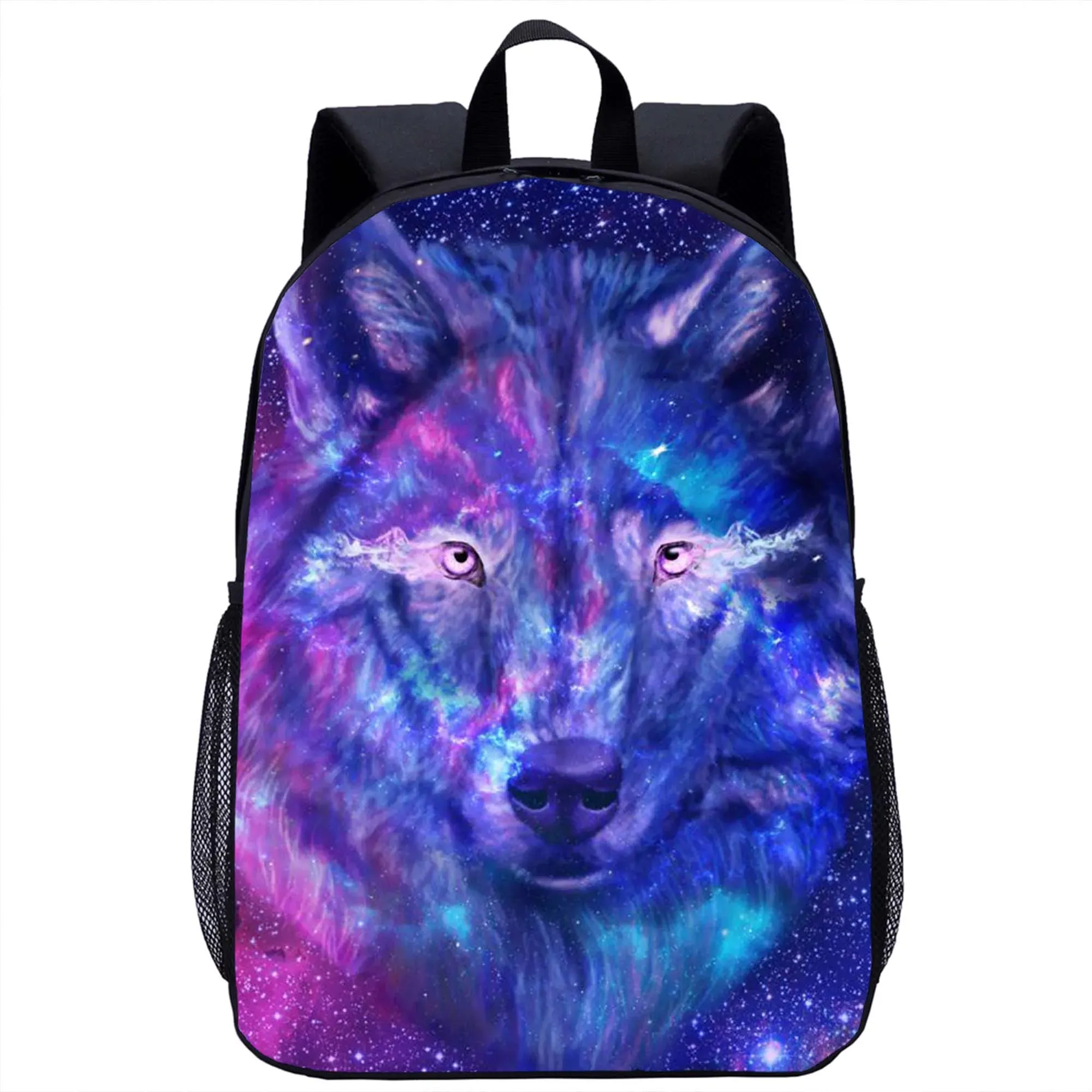 Sacs Animal Wolf Backpack Girls Boys School Sac à dos Cartoon Imprimement Imprimé adolescent Sac d'ordinateur portable 16 pouces Sac à école grande capacité