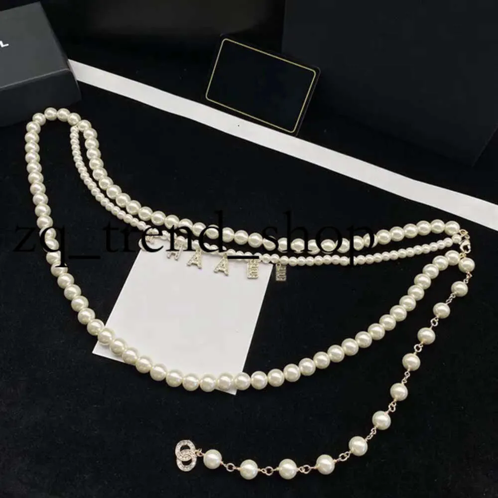 Moda Womens Chain Belt Diamond Letter Pingente Waist Redes Luxury Designer Belts Pearl Belts Charm Cincha Dupla Camada Weote G5 645