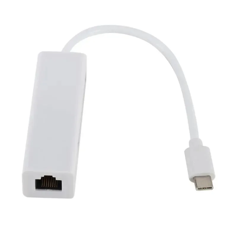 2024 Type C to RJ45 USB2.0 بطاقة شبكة مع HUB Typec 100M بطاقة شبكة USB-C لدعم محول HUB WIN XP / 7/8 / OS X جديد للنوع C