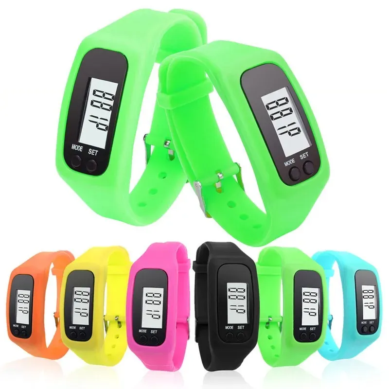 Display Fitness Step Count Tracker Sports Smart Watch Armband LED PEDOMETER Kör steg Kaloriräknare