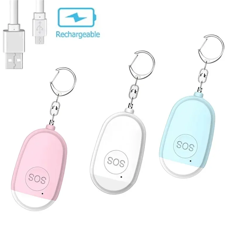 Keychain d'alarme d'autodéfense 130 dB pour girl girl