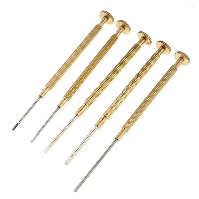 Relógio kits de reparo 5pcs 0,8 mm-1,6mm Relógios Chaves de fenda Conjunto de óculos Ferramentas de chave de fenda de lâmina plana