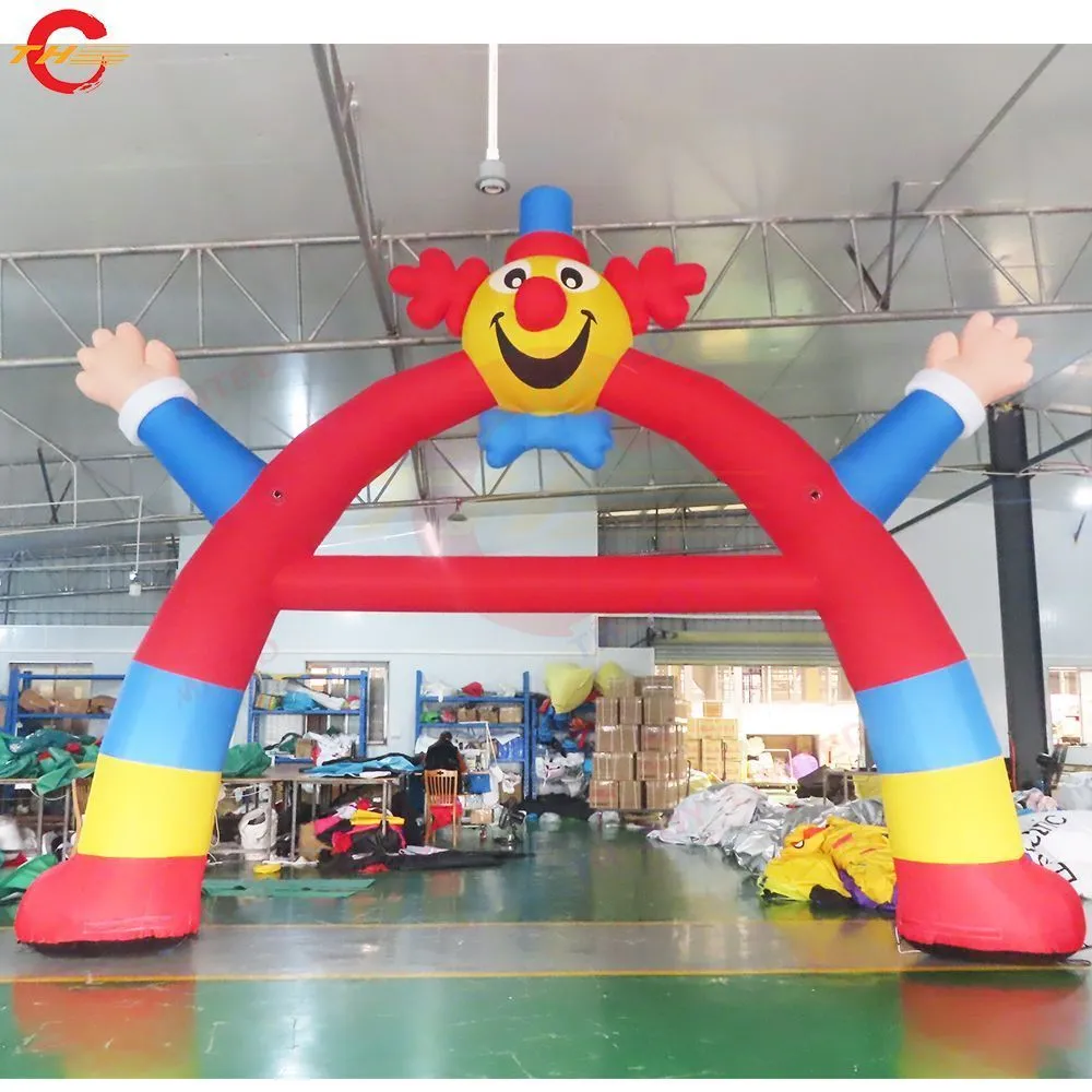 Outdoor Activiteiten Aangepaste Outdoor opblaasbaar Mooie Clown Arch 10MW (33ft) met Blower Carnival Party Event Clown Archway te koop