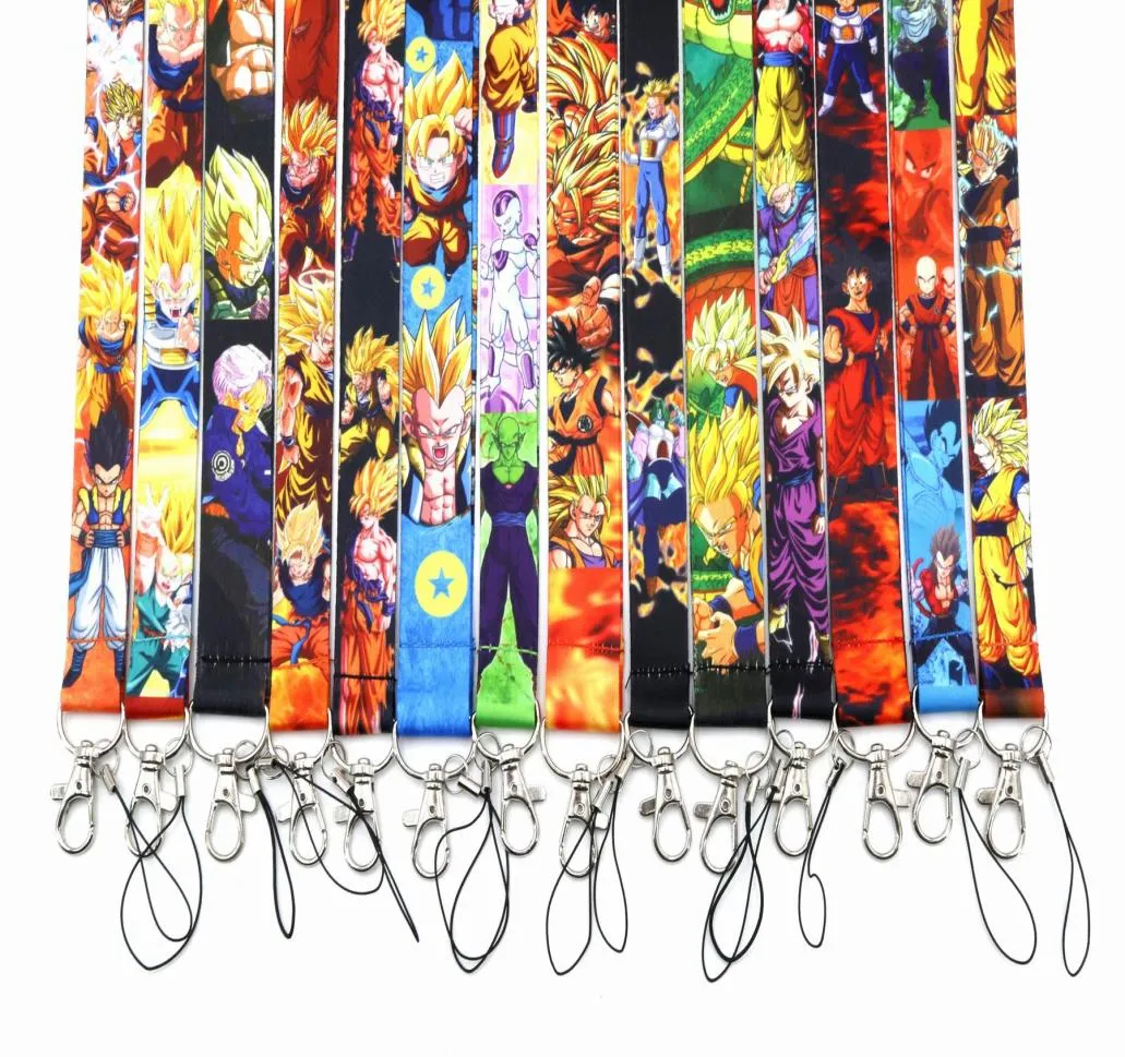 Japanese Anime Manga Dragon Key chain Lanyard For Women men Keys Hnadbagss ID Credit Bank Card Cover Badge Holder Keychain Accesso3247556