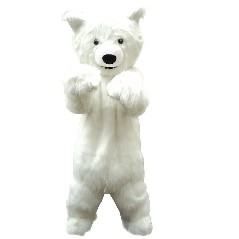 2024 Christmas Polar Bear Mascot Costume Fancy Dishy Fomen Women Women Halloween Outdoor Outfit Suit Mascot pour adulte