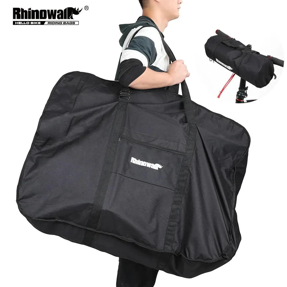 Bags Rhinowalk 26 Inch Folding EBicycle Carry Bag Portable Cycling Bike Transport Case Travel Bicycle Accessories Bike Box