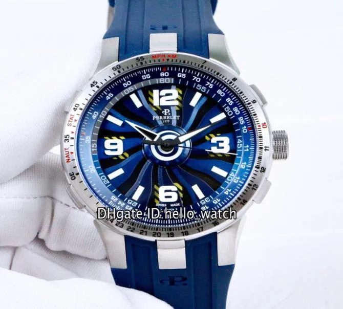 NOUVELLE ÉTACE DE NOUVEAU ÉTAT-ACTIQUE PILOT A10851 BLUE DIAL BLEU AUTOMATIQUE MONTRE TACHYMETER SCALE FOURRIE SPORT DE RÉSÉBRAL BLUE ACIER 344848