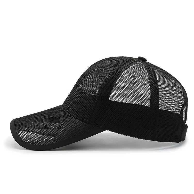 Ball Caps Summer Mesh Breathable Baseball Cap For Men Quick Dry Fishing Hiking Visor Hat Adjustable Outdoor Sport Running Hip Hop Cap
