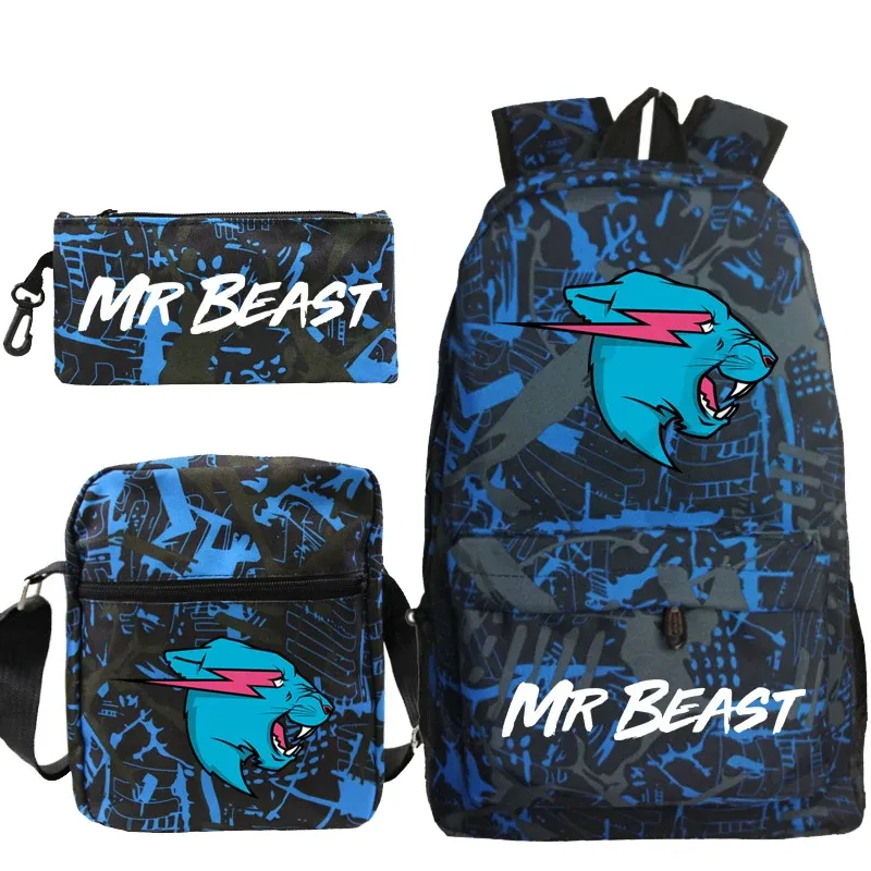 Bags Lightning Cat 3pcs/set School Bags for Teenager Boys Girls Knapsack Women Men Mochila Backpacks daily laptop bag gift