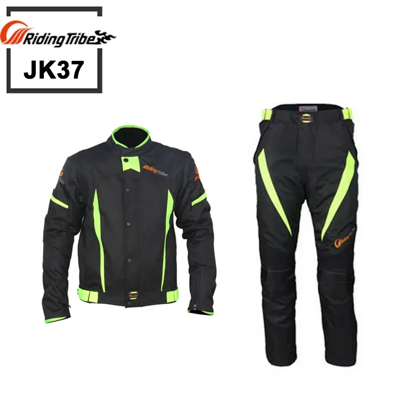 アパレルライディング部族のオートバイブラックはレーシングの冬のジャケットとズボン、モトの防水ジャケットスーツズボン、JK37を反映しています