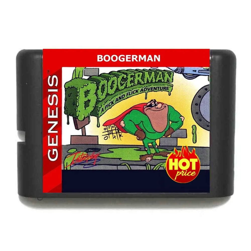 Cards Boogerman 16 -битный MD Game Card Cart для Sega Genesis Mega Drive