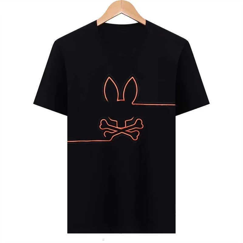 Психологические футболки Psyco кроличья футболка Американская дизайнерская мода Tees Mens Women USA High Street Polos кролики кролики 128o