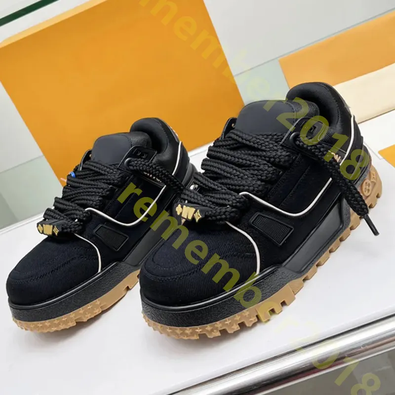 2024 New Designer Casual Shoes Men Trainer Maxi Sneaker Multicolor Inkjet Thick Sole Elevated Training Shoe Denim Pattern Rubber Canvas Leather R49