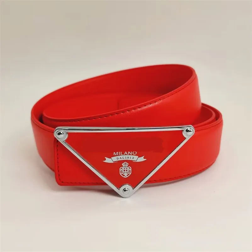 أحزمة مصممة للنساء 3.5 سم واسعة من الرجال الرفاهية الحزام رسالة P Home Triangle Logo Belt Buckle Travel Facit