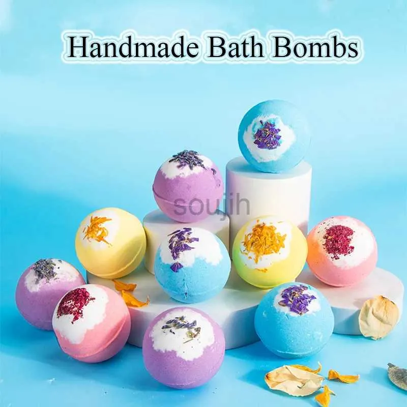 Bubble Bath Essential Oil Bubble Bath Ball Bombs Flowers doft Body Bathing Foot Spa Bomb fuktgivande torr hud Avkopplande bad Salt Ball Gift D240419
