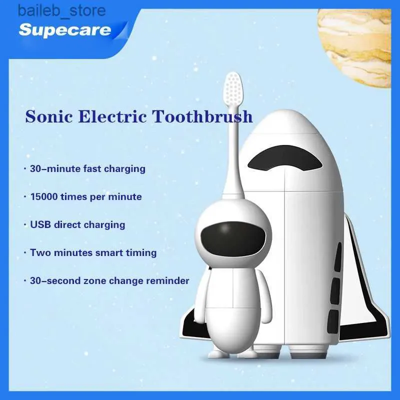 歯ブラシSupecare Sonic Electric Toothbrush 2交換ヘッド充電式旅行歯ブラシ2〜12 Y240419