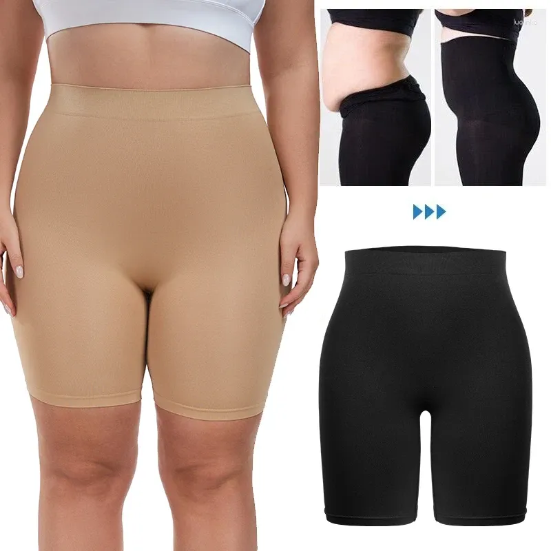 Mutandine femminili Donne Pantaloni di sicurezza senza soluzione di continuità High Welf Addominal Postpartum Body Boxer Shortes Shorts Shorts XL-4xl