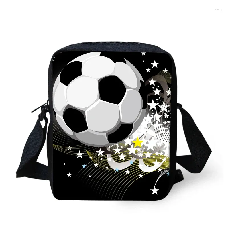 Bolsas de ombro Noisydesigns Mulheres Mensageiras Impressão de Futebol Casual Crosual para meninos Small Travel Body Body Bolsos