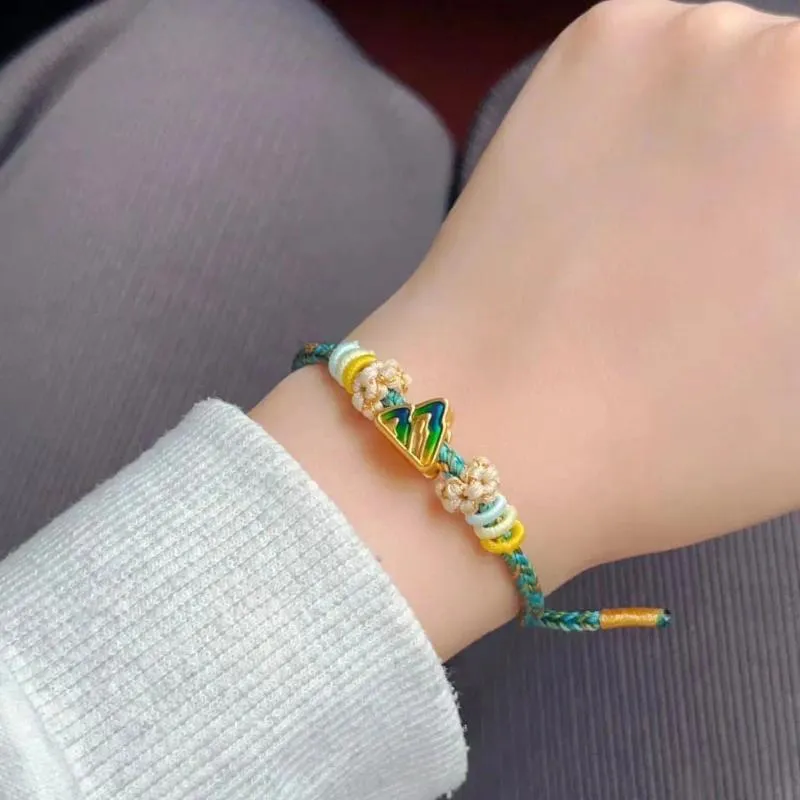 Bracelets de liaison bricolage bracelet de pendentif à petites collines faits à la main pour les filles colorées de mode de mode ajusté et ajusté cadeaux