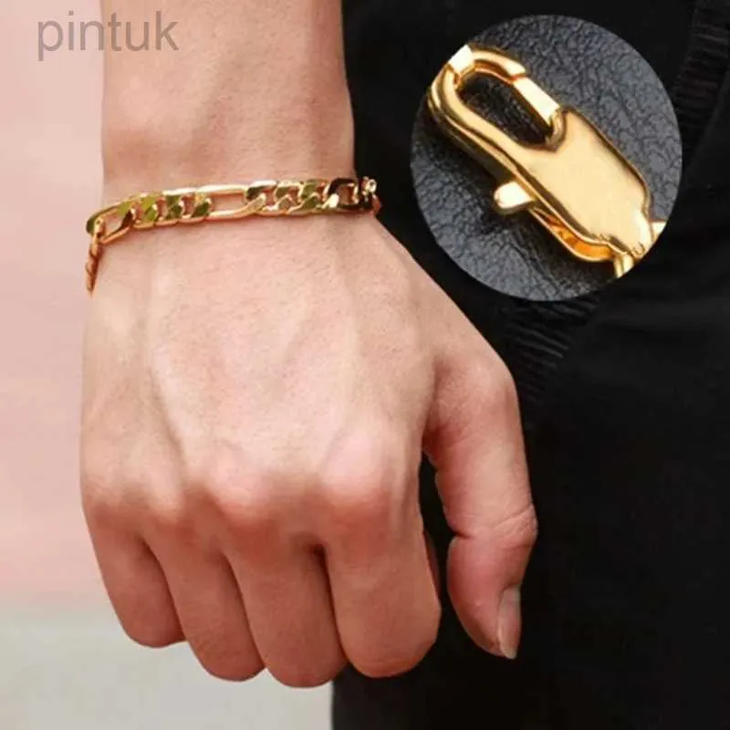 Chain Titanium Steel Glossy Metal Chain Cuban Bracelet Premium Hundred With Men And Women Couple Models d240419