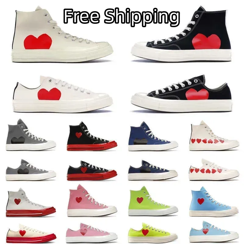 Basketbalschoenen 1970 Women schoenen rood hart casual 1970 schoenen 1970s grote ogen chuck harten 70s hi platformschoenen klassiek canvas materialen mannen vrouwen