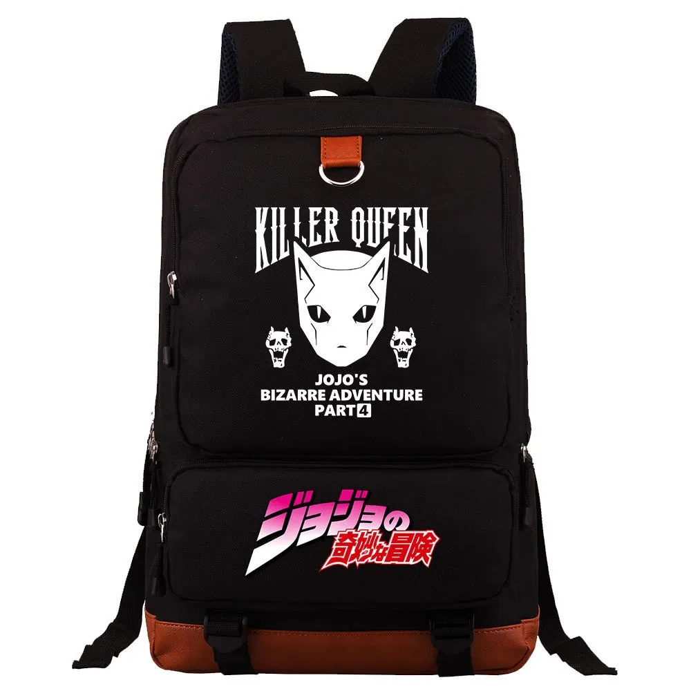 가방 Jojo Bizarre Adventure Backpack Boys 여자 애니메이션 코스프레 스쿨 가방 책장 Rucksack Mochilas