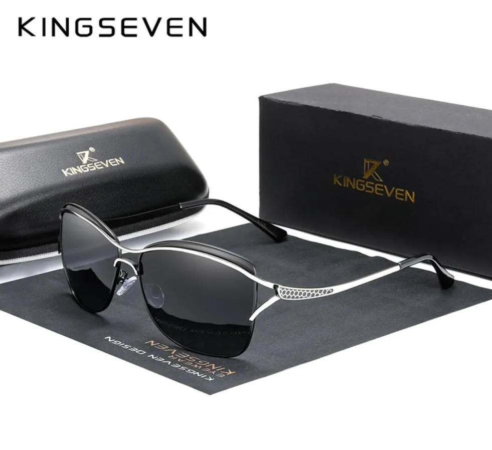 Kingseven Retro Womens Sun Glasses Polariserade lyxiga damer Brand Designer Gradient Lens Solglasögon Eglasögon för kvinnor Kvinna Y200613245932